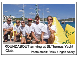 ROUNDABOUT arriving at St.Thomas Yacht Club, Photo by: Rolex / Ingrid Abery