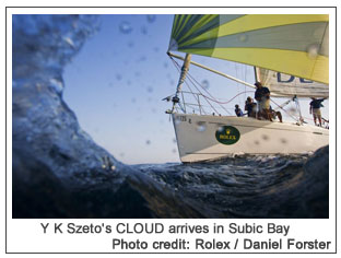 Y K Szeto's CLOUD arrives in Subic Bay , Photo credit: Rolex / Daniel Forster