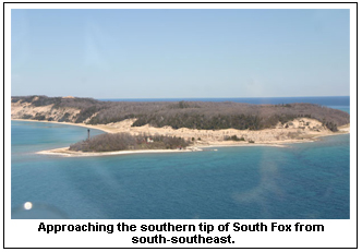Approaching the southern tip of South Fox from south-southeast