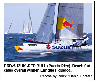 DRD-SUZUKI-RED BULL (Puerto Rico), Beach Cat class overall winner, Enrique Figueroa.
