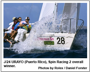 J/24 URAYO (Puerto RIco), Spin Racing 2 overall winner.