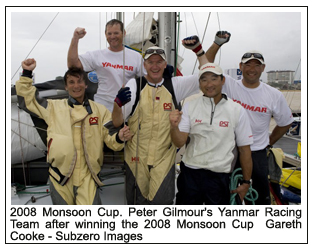 2008 Monsoon Cup. Peter Gilmour's Yanmar Racing Team after winning the 2008 Monsoon Cup  Gareth Cooke - Subzero Images