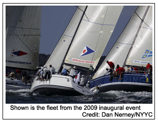 Shown is the fleet from the 2009 inaugural event.   Credit: Dan Nerney/NYYC
