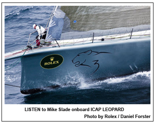 LISTEN to Mike Slade onboard ICAP LEOPARD, Photo by Rolex / Daniel Forster.