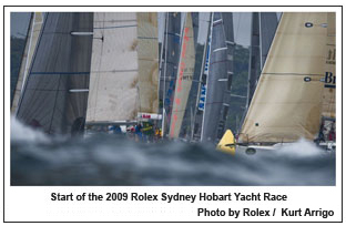 Start of the 2009 Rolex Sydney Hobart Yacht Race, Photo by Rolex / Kurt Arrigo.