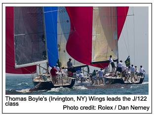 Thomas Boyle's (Irvington, NY) Wings leads the J/122 class  ,Photo credit: Rolex / Dan Nerney