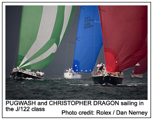 PUGWASH and CHRISTOPHER DRAGON sailing in the J/122 class, Photo credit: Rolex / Dan Nerney