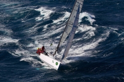 Cookson 50 <em>Jazz</em> will set sail in the Transatlantic Race 2011 tomorrow, June 29.   Pictured here in the Rolex Sydney Hobart Race 2011. (photo credit Rolex / Carlo Borlenghi)