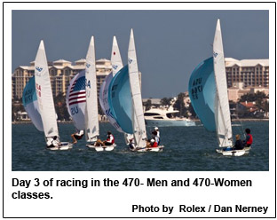 Day 3 of racing in the 470- Men and 470-Women classes.