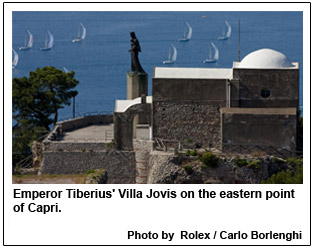 Emperor Tiberius' Villa Jovis on the eastern point of Capri.