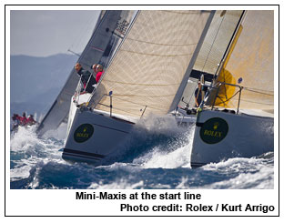 Mini-Maxis at the start line   , Photo credit: Rolex / Kurt Arrigo