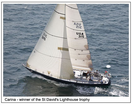 Carina - winner of the St David's Lighthouse trophy 