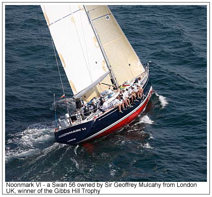 Noonmark VI - a Swan 56 owned by Sir Geoffrey Mulcahy from London UK, winner of the Gibbs Hill Trophy