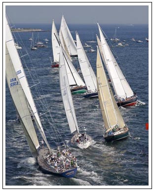 Newport Bermuda fleet on course
