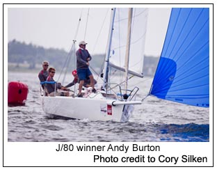 J/80 winner Andy Burton, photo credit to Cory Silken