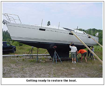 Getting ready to restore the boat