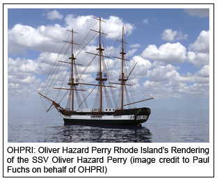 Oliver Hazard Perry Rhode Islands Rendering of the SSV Oliver Hazard Perry (image credit to Paul Fuchs on behalf of OHPRI)