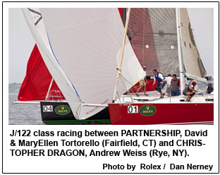 J/122 class racing between PARTNERSHIP, David & MaryEllen Tortorello (Fairfield, CT) and CHRISTOPHER DRAGON, Andrew Weiss (Rye, NY).
