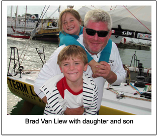 Brad Van Liew with daughter and son