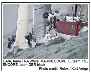 GAIA, team FRA White, MARINESCOVE.IE, team IRL, ENCORE, team GBR black, Photo credit: Rolex / Kurt Arrigo