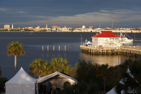 The beautiful Charleston Harbor Resort & Marina, just across the harbor from downtown Charleston, is among the top regatta venues in the world. Charleston Race Week/Tim Wilkes photo