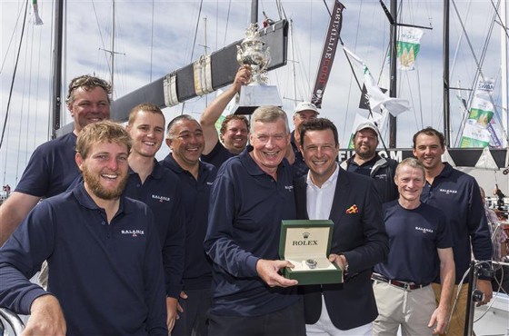 Overall winner Paul Clitheroe and BALANCE crew and Patrick Boutellier (Rolex Australia)