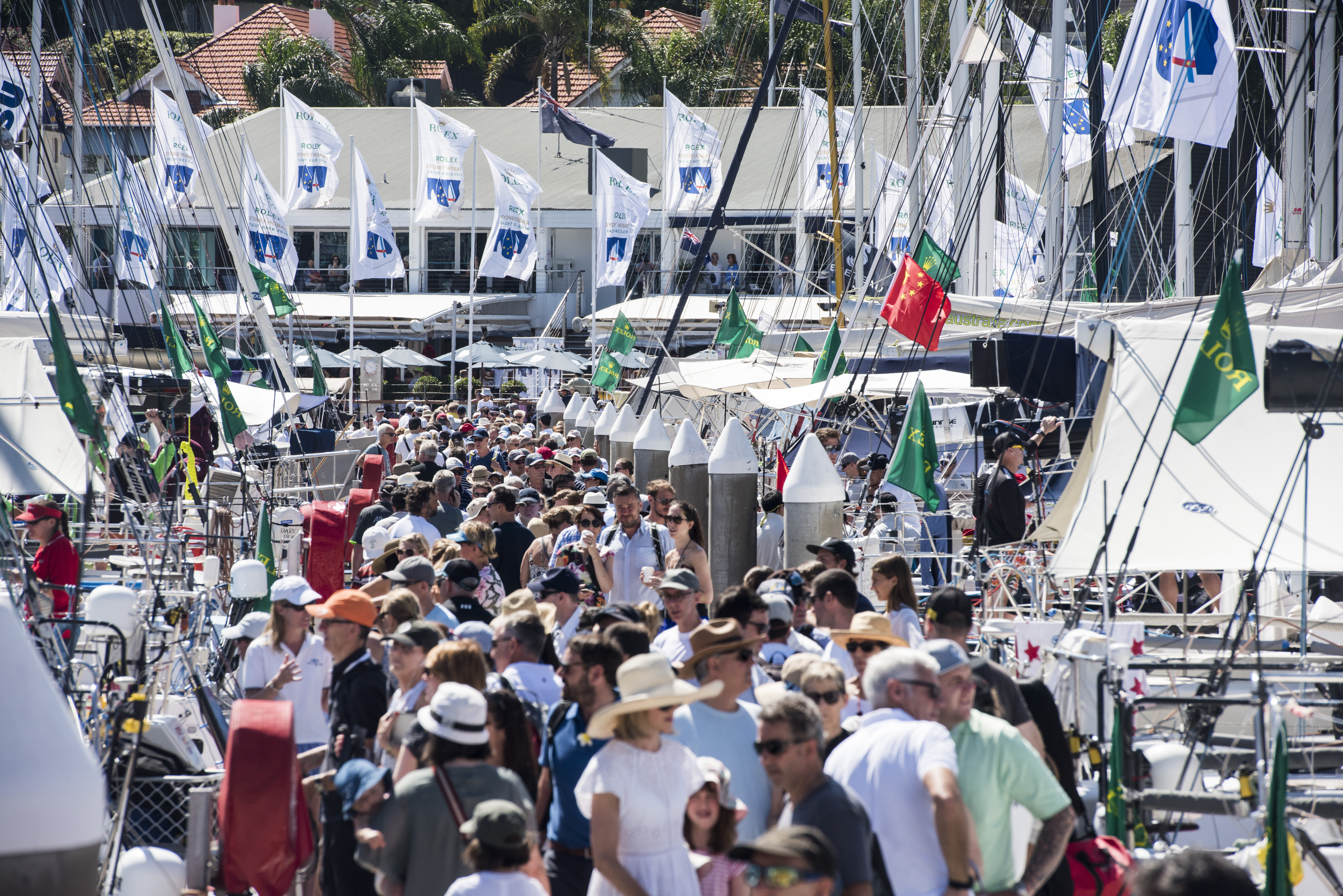 Dockside preparations shortly ahead of the 2016 Rolex Sydney Hobart Yacht Race start