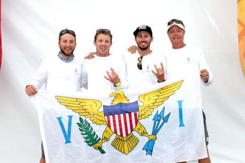  L to R: Max Nickbarg, Addison Caproni, Taylor Canfield, Phillip Shannon at 2014 Central American and Caribbean Games.