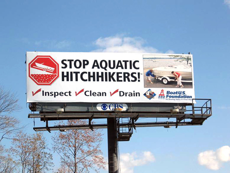 Photo Caption: Past BoatUS Foundation Grant winners have included creative billboards to help educate boaters.