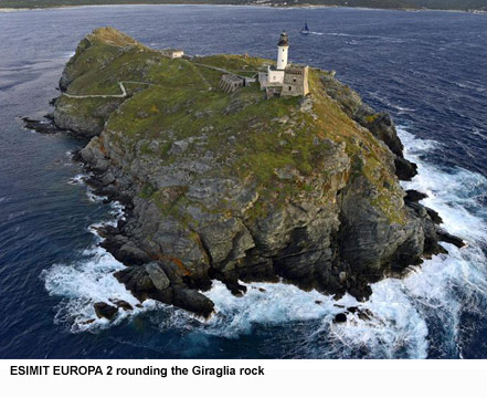 ESIMIT EUROPA 2 rounding the Giraglia rock