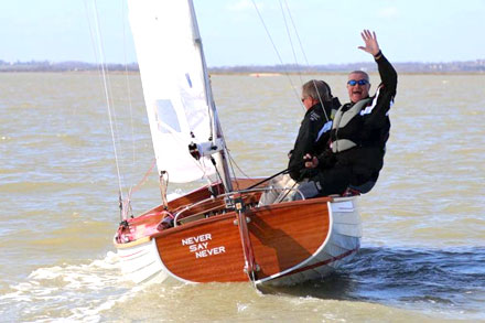 Brightlingsea One Design C56 Never Say Never - Owner Geoff Gritton at the helm