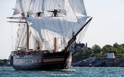 SSV Oliver Hazard Perry under sail. (Credit Onne van der Wal)