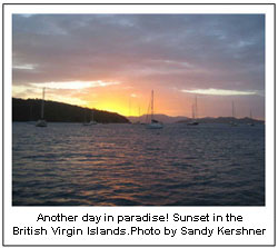 Another day in paradise! Sunset in the British Virgin Islands.