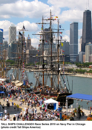 TALL SHIPS CHALLENGE&reg; Race Series 2010 on Navy Pier in Chicago (photo credit Tall Ships America)