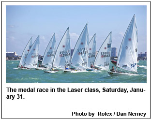 The medal race in the Laser class, Saturday, January 31.