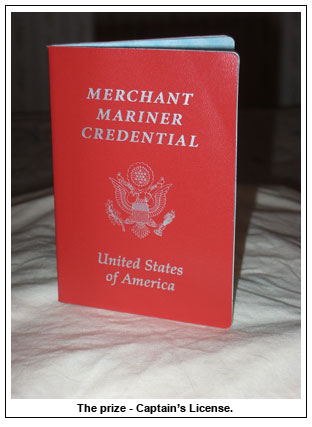 The prize�Captain�s License