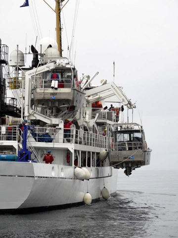 NOAA Ship Rainier and its six small survey boats, returns to Alaska for a summer of hydrographic surveys.