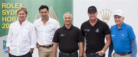 Skippers of the five 100ft Maxis competing for the Rolex Sydney Hobart 2014