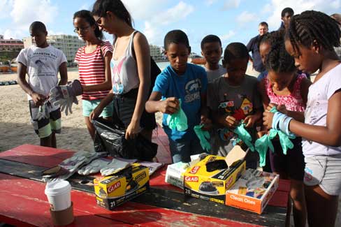 St. Maarten Regatta Beach Clean-Up at Kim Sha Beach