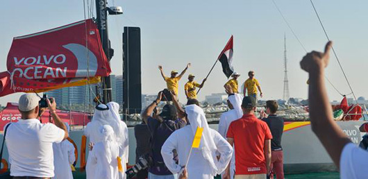 Abu Dhabi Tourism & Culture Authority (TCA Abu Dhabi) backed entry in the epic, round-the-world Volvo Ocean Race, received a hero-like homecoming welcome into the United Arab Emirates