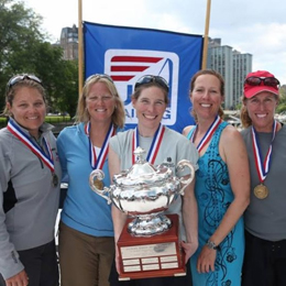 Photo Credit: CMRC. Jen Wilson and team win 2013 US Women's Match Racing Champ's
