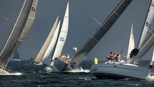 Fleet racing at last years Big Boat Buoy Races. (Photo Credit Michael Berwind)