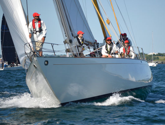BLACK WATCH  a classic S&S designed yawl skippered by John Melvin and Trevor Fetter. Photo: Barry Pickthall/PPL