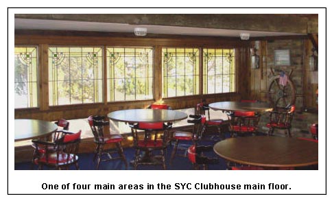 One of four areas on the main level of Shorewood Yacht Club main level.
