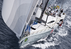 ICAP Leopard (shown here in the Rolex Middle Sea Race) will be one of the final six boats to depart in the Transatlantic Race 2011 when the starting cannon fires this Sunday, July 3. (photo credit Rolex / Kurt Arrigo)