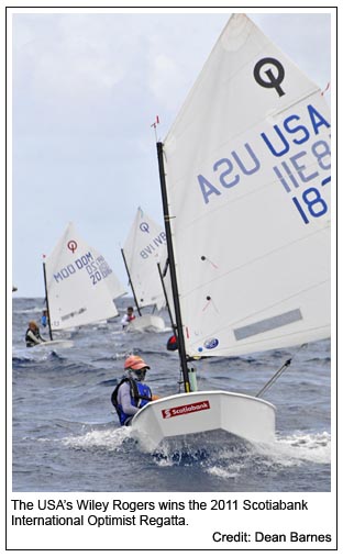 USA�S ROGERS WINS 2011 SCOTIABANK INTERNATIONAL OPTIMIST REGATTA, Photo by: Dean Barnes