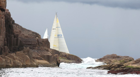 Round the rocks. Commodores Cup day 1 Sail Port Stephens 2012 Sail Port Stephens Event Media