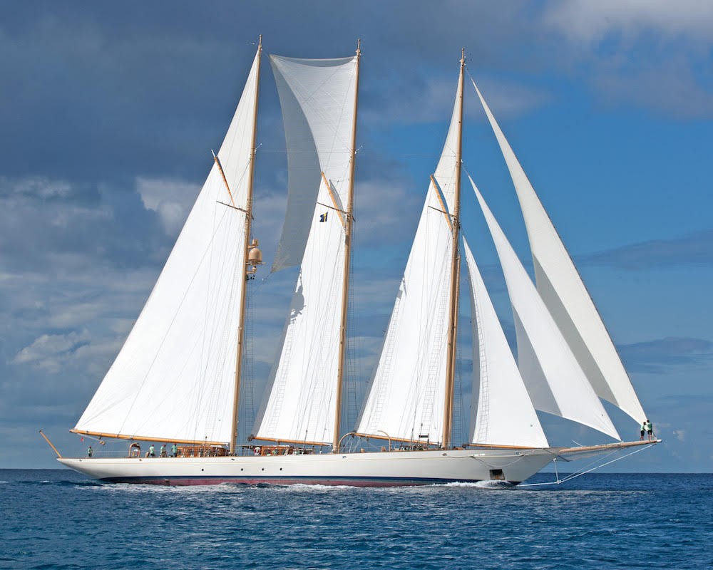 The beautiful 65m schooner – Adix – wins the Classic class. Peter Marshall/MGRBR