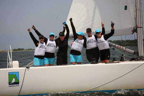 Stephanie Roble's Epic Racing Team - L to R: Stephanie Roble, Janel Zarkowsky, Maggie Shea, Hollister Poole, Liz Shaw, Martha Pitt; Photo Credit: Larry Kennedy
