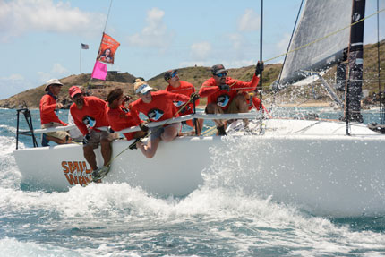 Riding the rail about Puerto Rico’s Jamie Torres’ Melges 32, Smile and Wave.